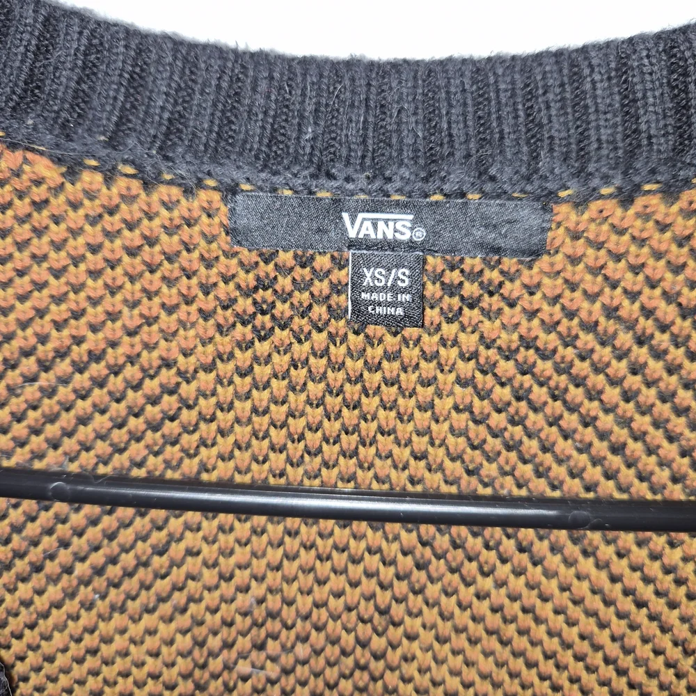 Vans Women's Checkerboard Knit Cardigan - Mustard & Rust - Picture 3 of 3